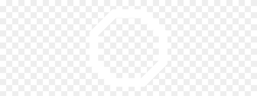 256x256 White Octagon Outline Icon - Octagon PNG