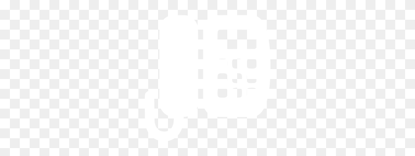 256x256 White Office Phone Icon - White Phone Icon PNG