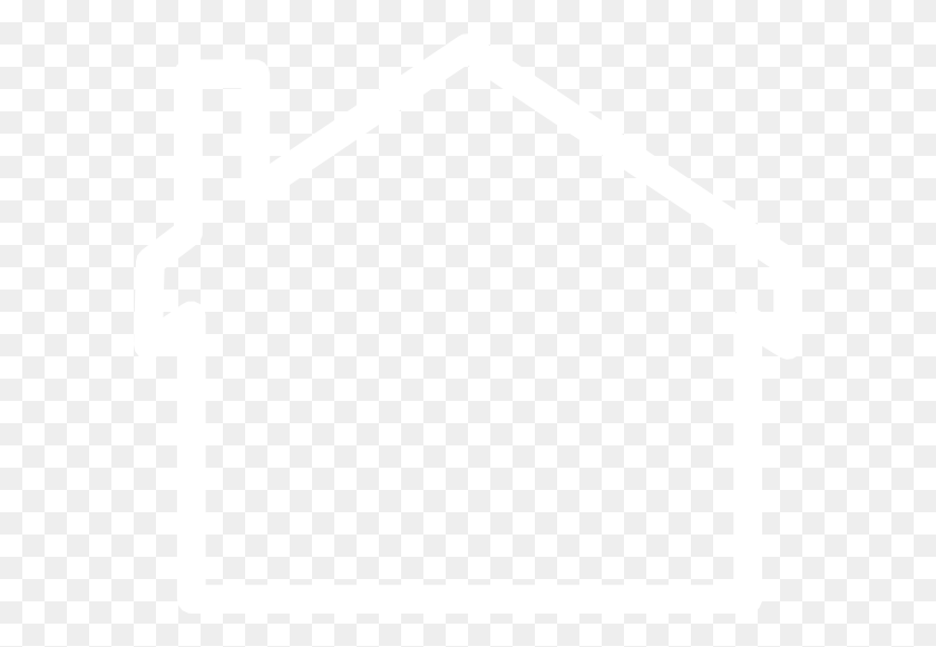 600x521 Белый Контур Дома Небольшой Картинки - Сельский Клипарт