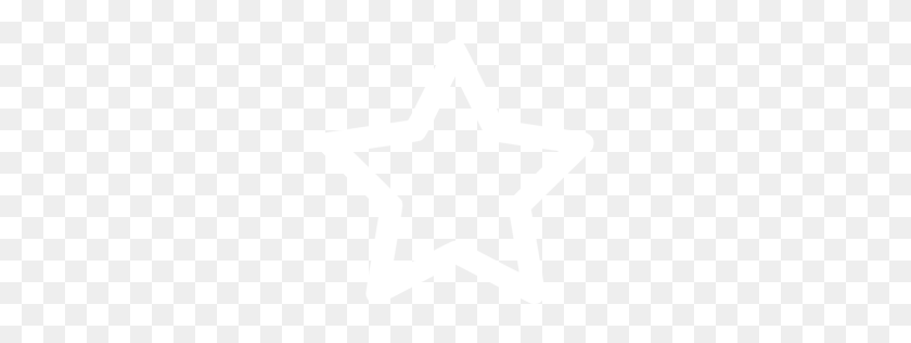 256x256 White Outline Star Icon - White Star PNG