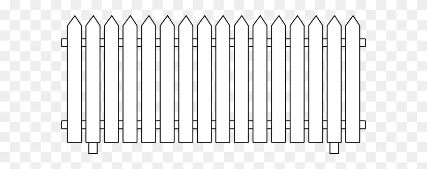 600x273 White Picket Fence Clip Arts Download - Picket Sign Clipart
