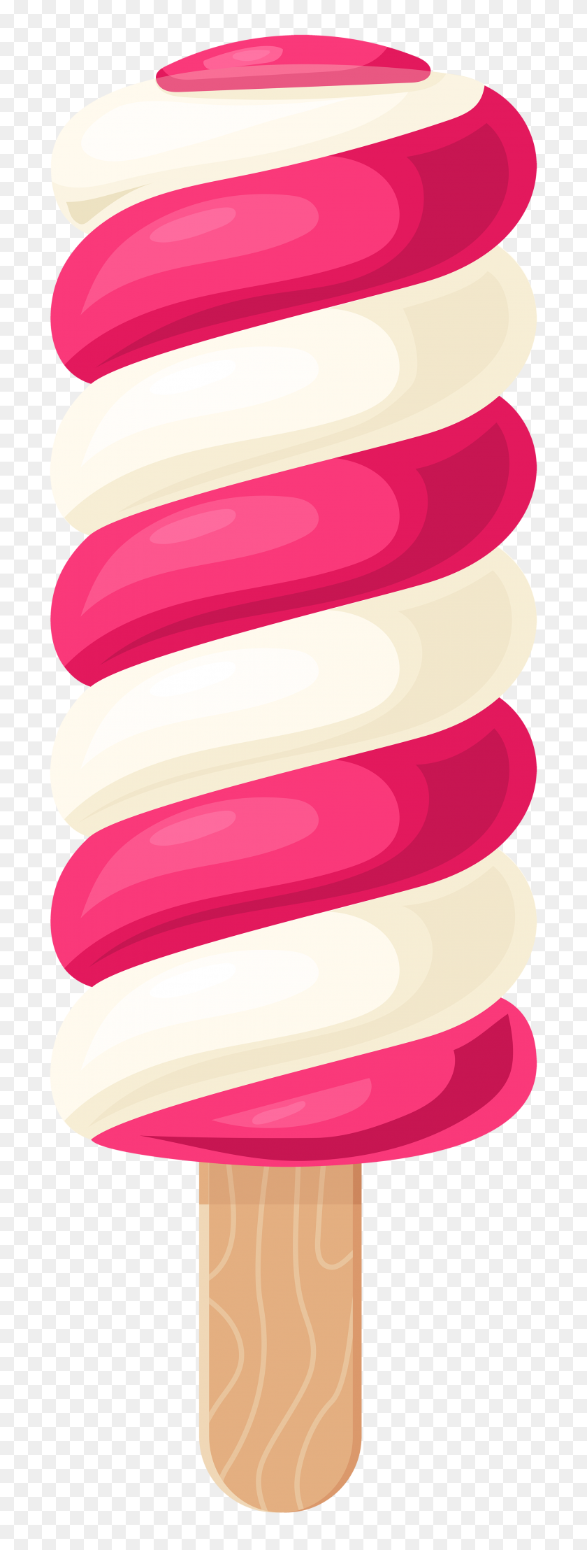 2170x6000 White Pink Ice Cream Stick Png Clip Art - Cream PNG