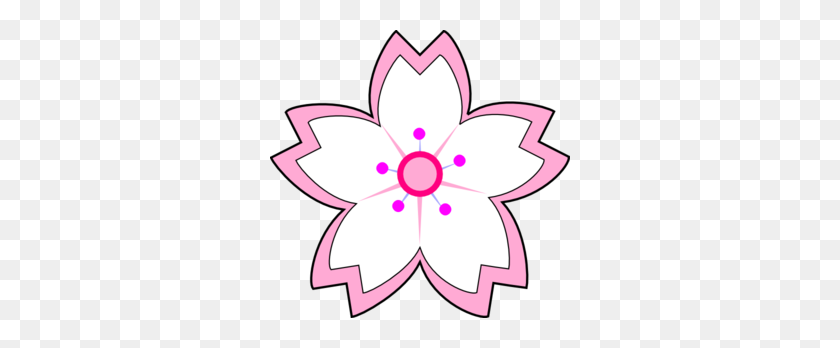 300x288 Белый Розовый Сакура Картинки - Цветок Сакуры Клипарт