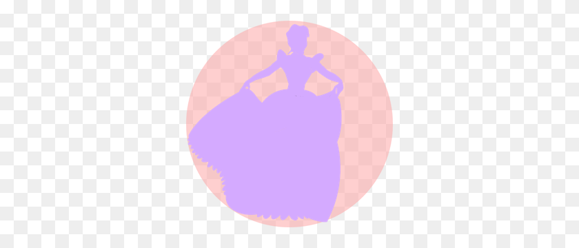 300x300 White Princess Silhouette In Pink Background Png Clip Arts For Web - Purple Background PNG