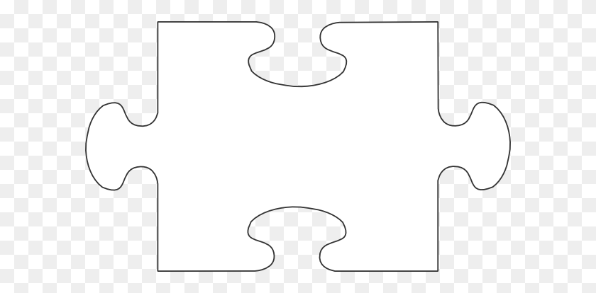 600x354 White Puzzle Piece Clip Art - Puzzle Piece Clipart