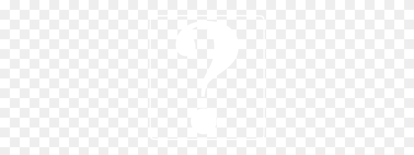 256x256 White Question Mark Icon - White Question Mark PNG