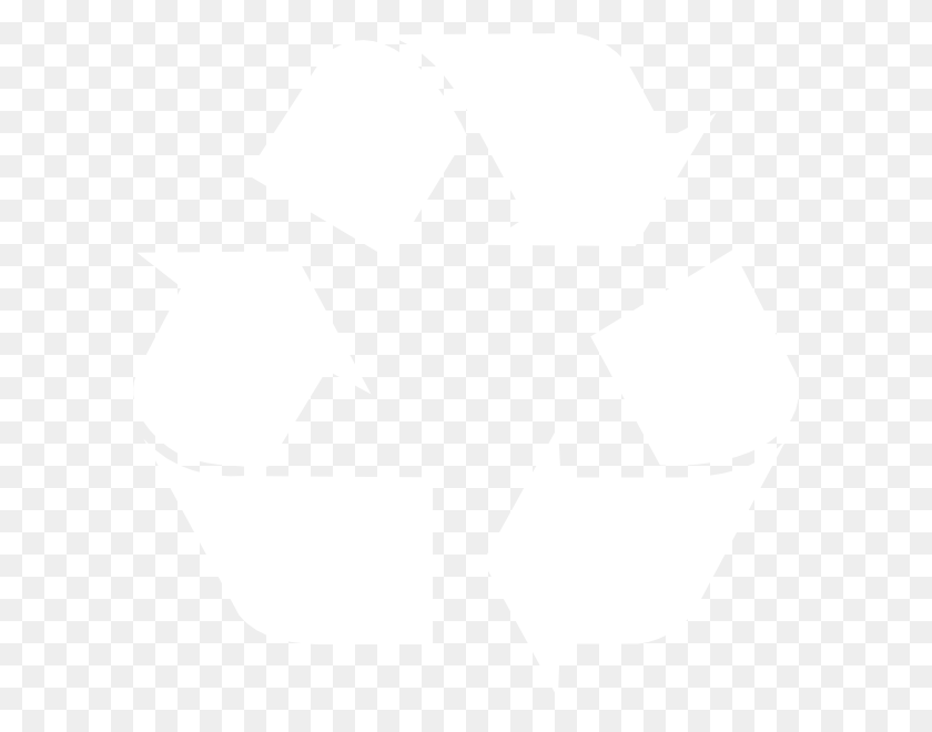 600x600 Белый Символ Утилизации Картинки - Переработать Логотип Клипарт