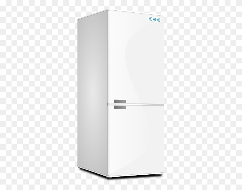 306x599 White Refrigerator Clip Art - Refrigerator Clipart