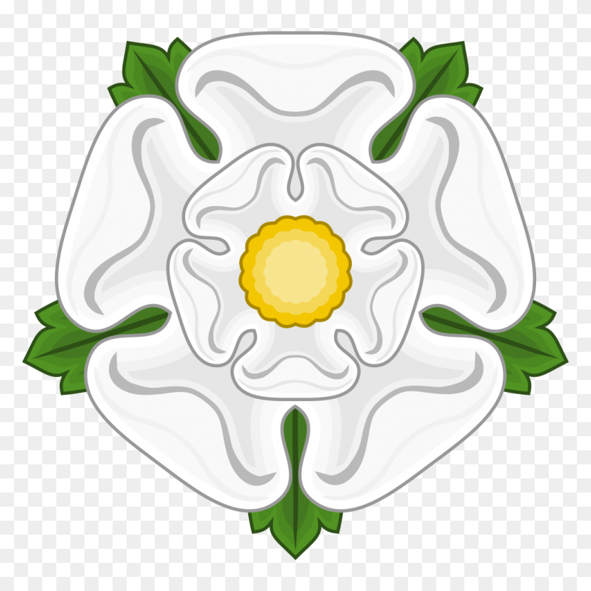 1024x1024 White Rose Badge Of York - White Rose PNG