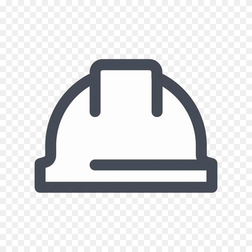 1600x1600 White Safety Hat Icon - Safety Icon PNG