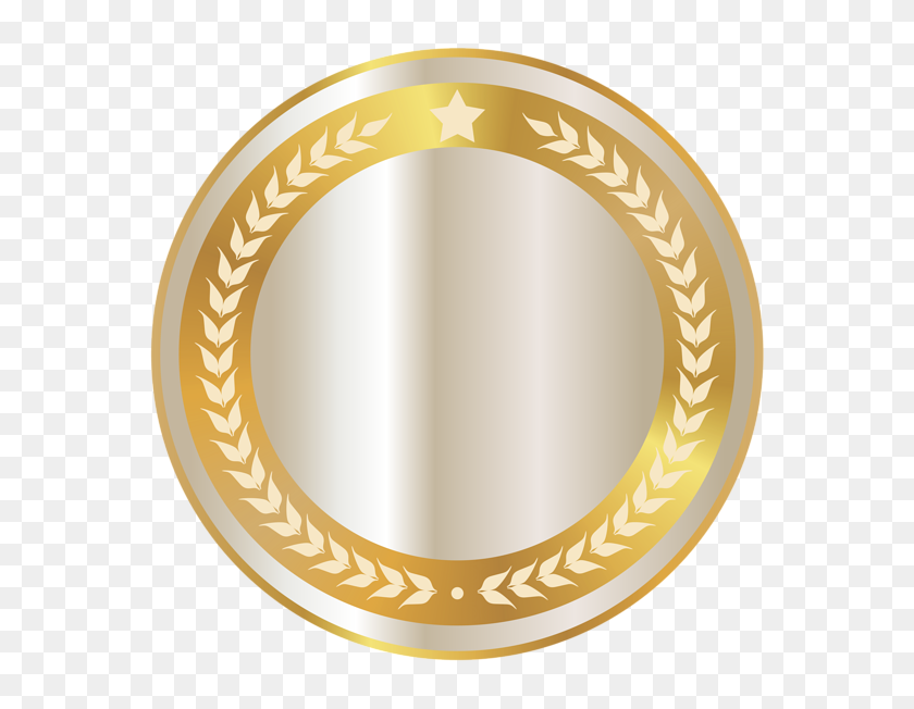 600x592 Значок Белой Печати С Золотым Декором Png Клипарт Изображение Cromos Клип - Золотая Печать Клипарт