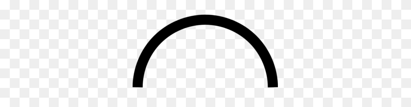 297x159 White Semi Circle Clip Art - Half Circle PNG