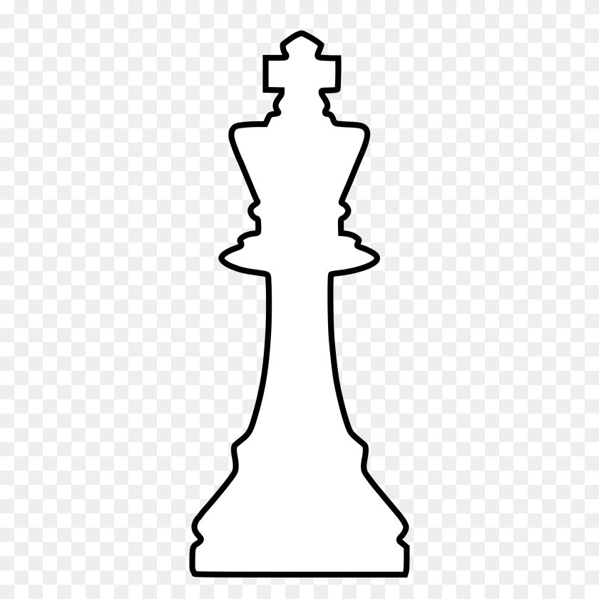 2400x2400 Белый Силуэт Шахматная Фигура Ремикс Король Рей Иконки Png - Рей Png