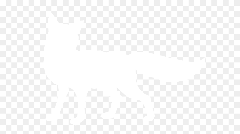 600x412 White Silhouette Fox Clip Art - Fox Clipart Black And White