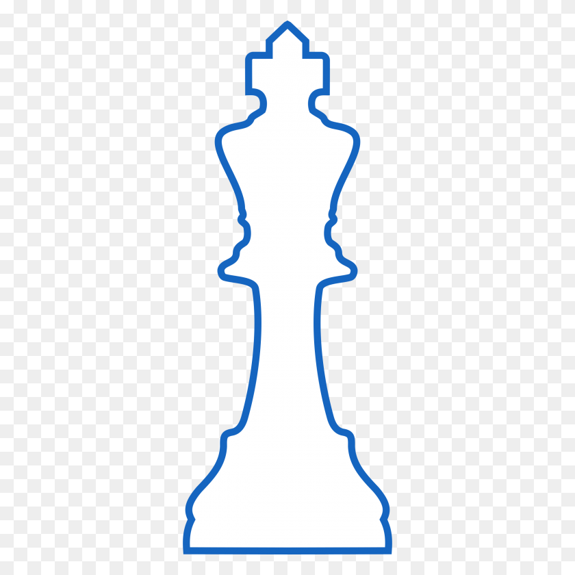 2400x2400 White Silhouette Staunton Chess Piece King Rey Icons Png - Rey PNG