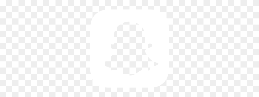 256x256 White Snapchat Icon - Snap Chat PNG