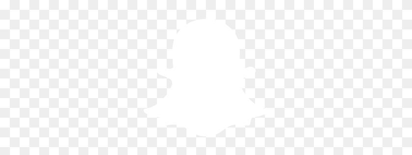 256x256 Белый Значок Snapchat - Логотип Snapchat, Прозрачный Png