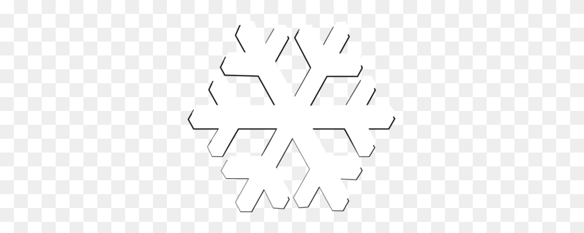 299x276 White Snowflake Cliparts - Snowflakes Clipart Black And White