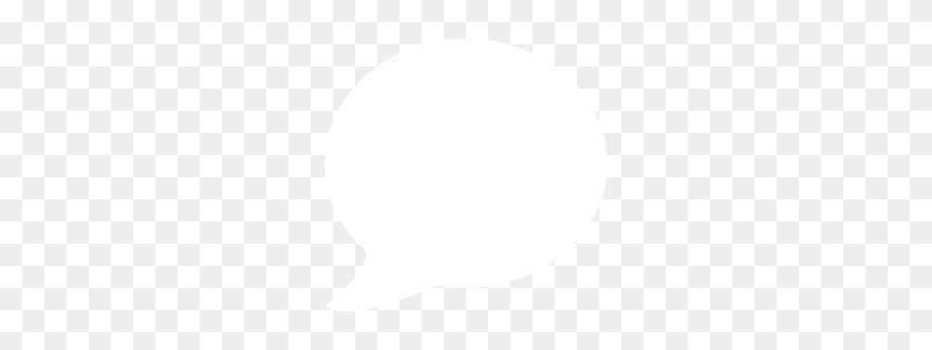256x256 Icono De Burbuja De Discurso Blanca - Burbuja De Conversación Png