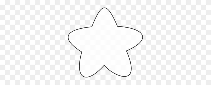 299x279 White Star Outline Clip Art - White Star Clipart