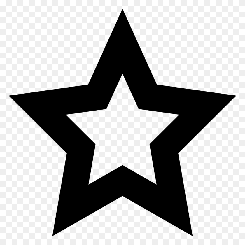 1024x1024 White Star Symbols - Star Icon PNG