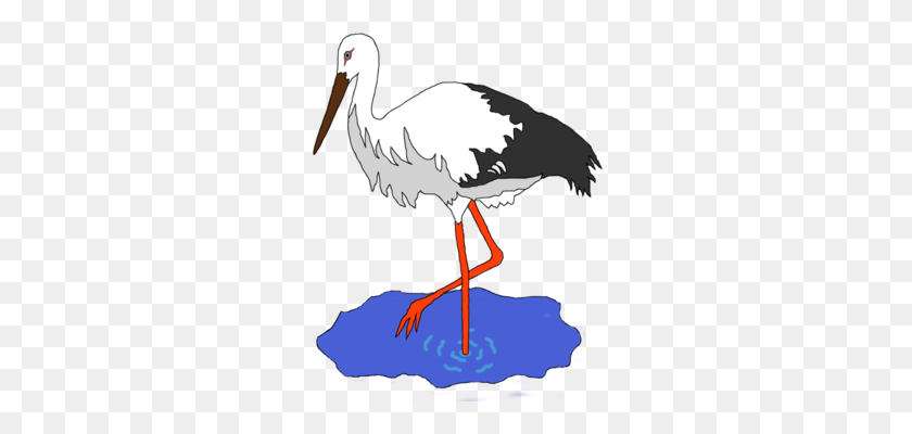 270x340 White Stork Bird Heron Download Drawing - Pond Animals Clipart