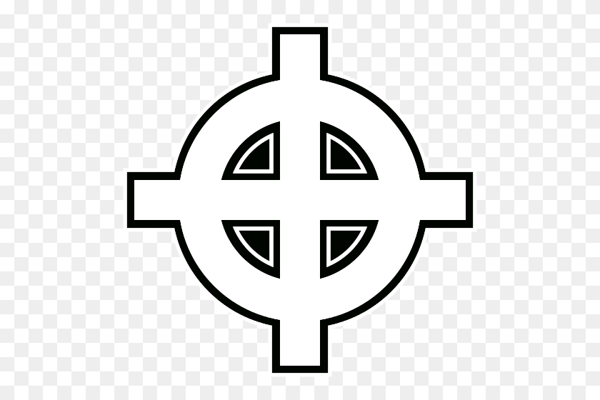 500x500 White Supremacist Celtic Cross - White Cross PNG