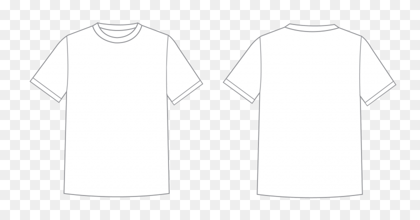 2850x1390 White T Shirt Template - Shirt Template PNG