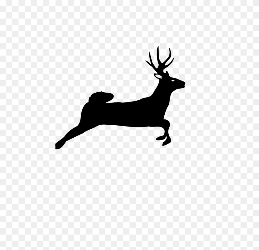 530x750 White Tailed Deer Horse Moose Show Jumping - Moose Clipart Black And White
