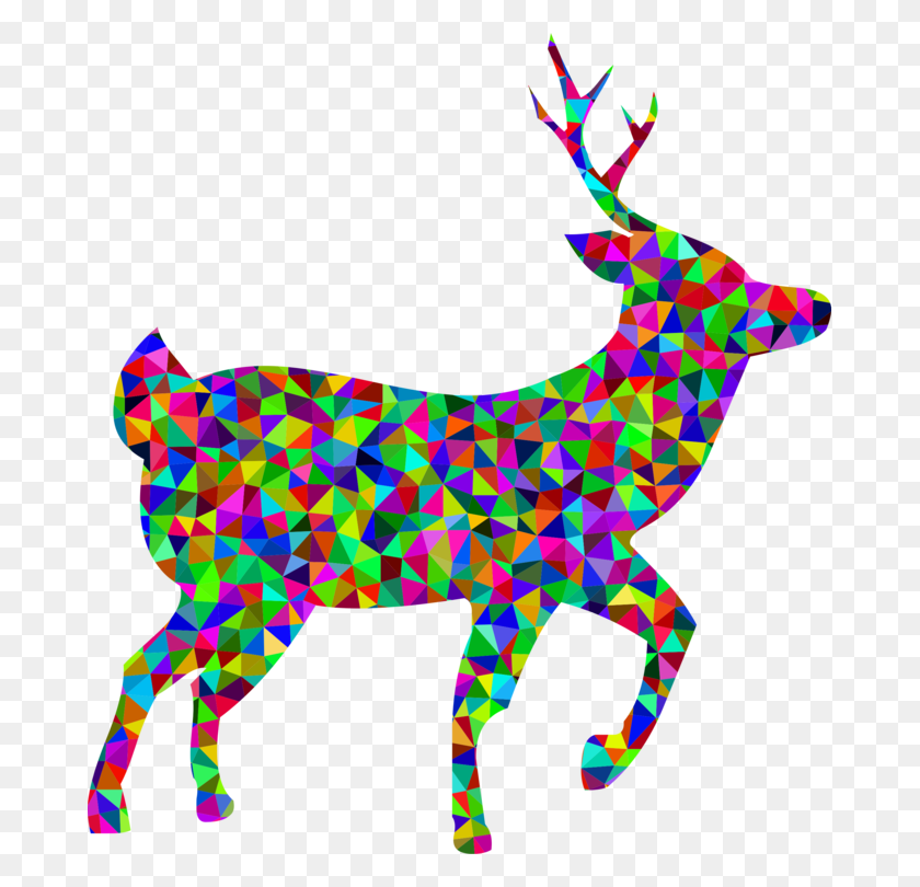679x750 White Tailed Deer Moose Rudolph Reindeer - Rudolph Clipart