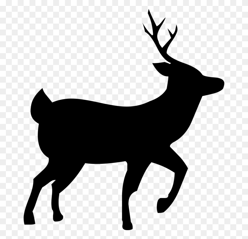 680x750 White Tailed Deer Roe Deer Red Deer Rudolph - Rudolph Head Clip Art