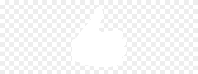 256x256 White Thumbs Up Icon - Thumb Up PNG