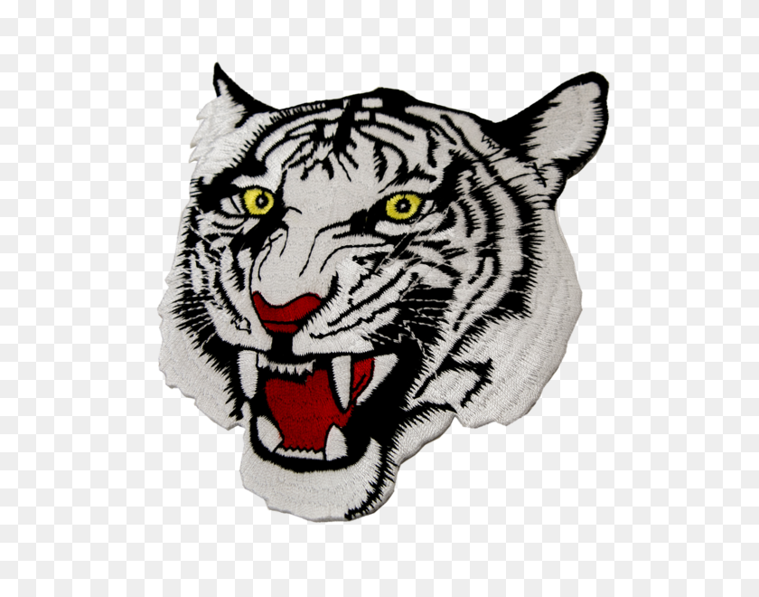 600x600 Tigre Blanco Parche Bushido - Tigre Blanco Png