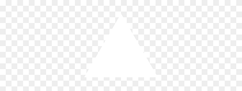 256x256 White Triangle Icon - Rounded Triangle PNG