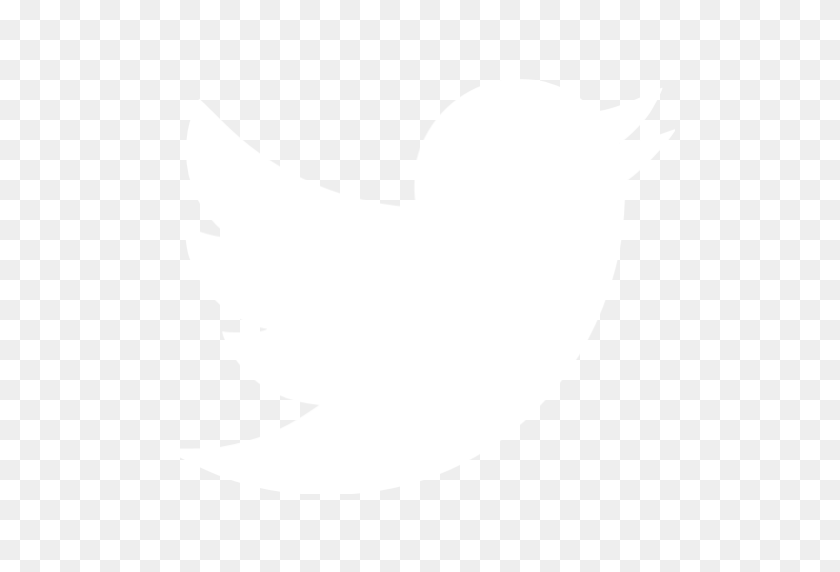 512x512 Белый Значок Twitter - Курица Черно-Белый Клипарт