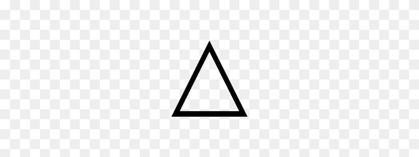 256x256 Белый Вверх Указывающий Треугольник Символ Юникода U - Белый Треугольник Png