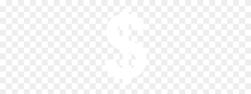 256x256 Blanco Icono De Dólar Americano - Icono De Dólar Png