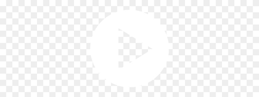 256x256 White Video Play Icon - PNG Video Com