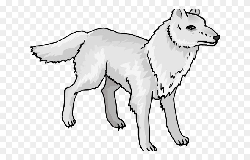 640x480 Белый Волк Клипарт Силуэт Волка - Силуэт Волка Png