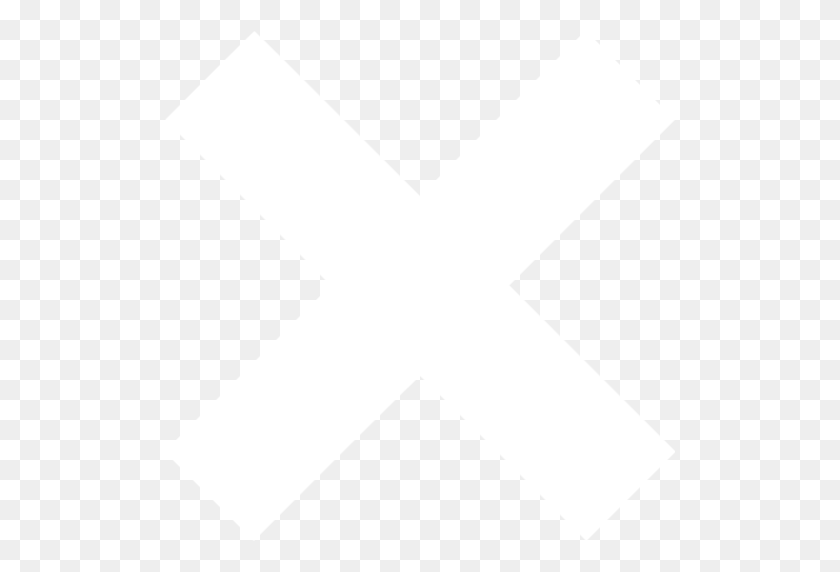 512x512 White X Mark Icon - White Cross PNG