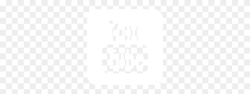 256x256 White Youtube Icon - White Youtube Logo PNG