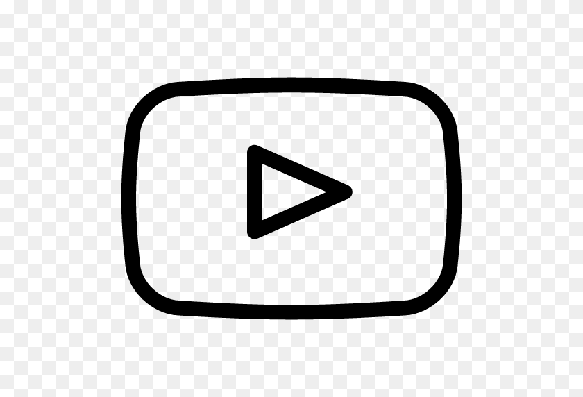 512x512 White Youtube Logos - White Youtube Logo PNG