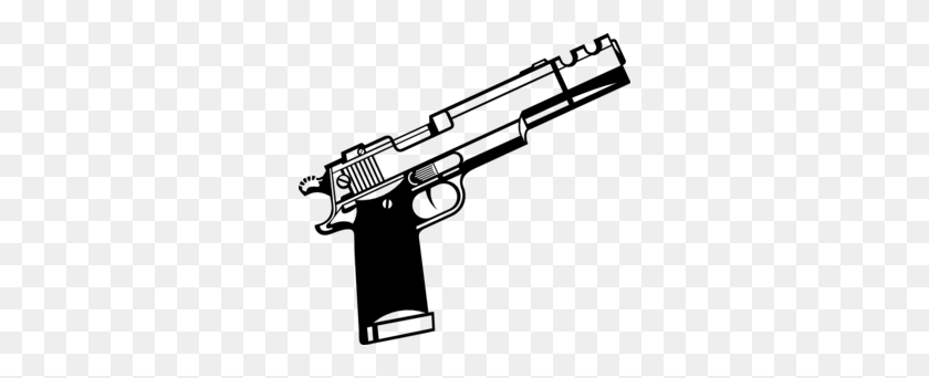 300x282 Whiteguntilt Clip Art - Pistol Clipart