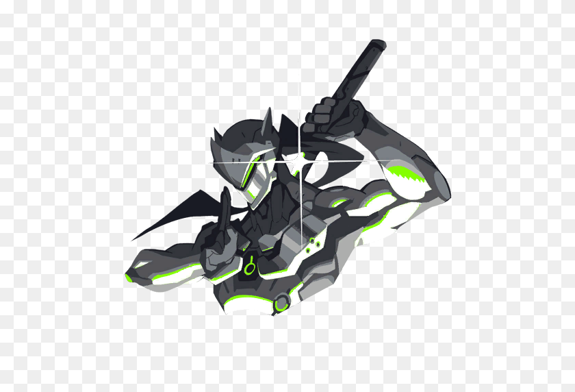 512x512 Who Is The Strongest Dps In The Game - Genji Head PNG