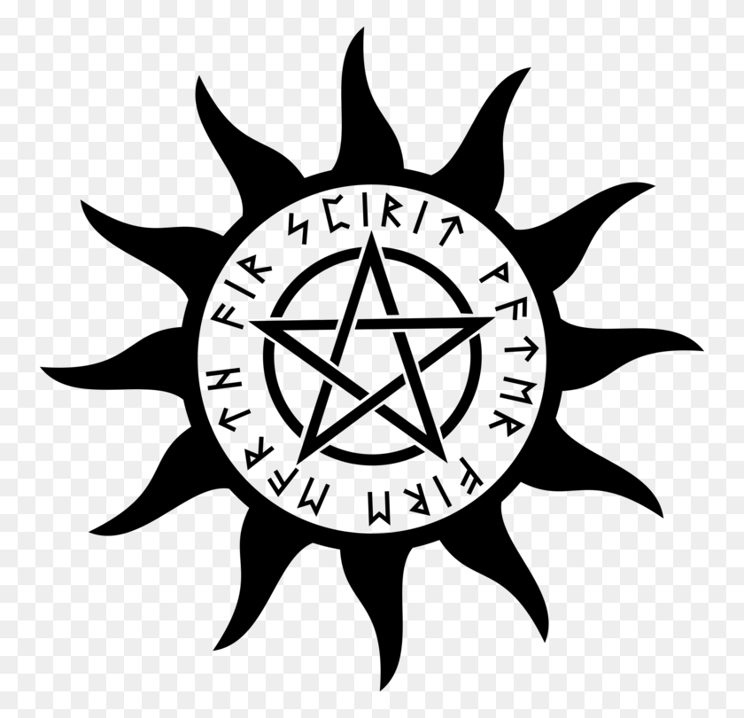 750x750 Wicca Pentagram Pentacle Symbol Altar - Pentagram Clipart