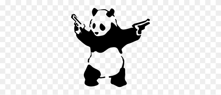 300x301 Ancho Banksy Gangster Panda Calcomanía Etiqueta Engomada De La Calcomanía De Vinilo Arte De La Calle - Banksy Png