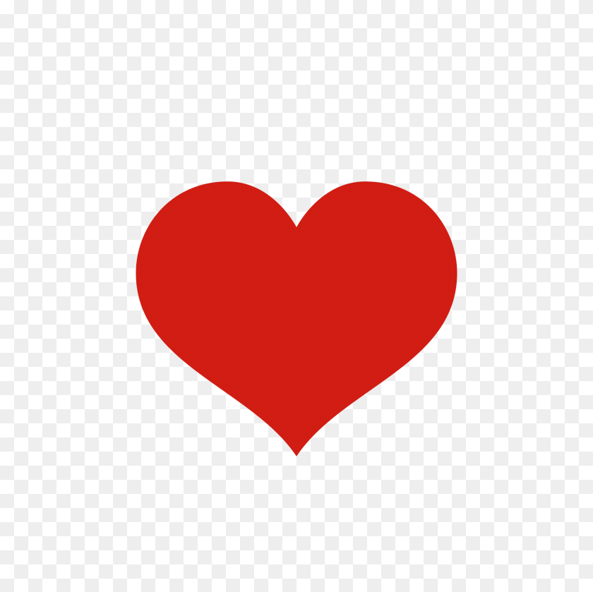 2000x2000 Wikifont - Red Heart PNG