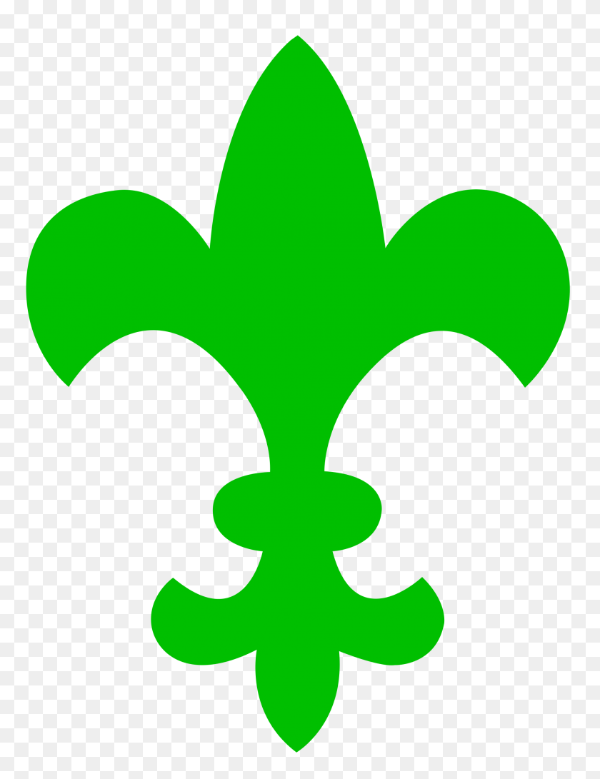 2000x2645 Wikiproject Scouting Fleur De Lis Green - Fleur De Lis PNG
