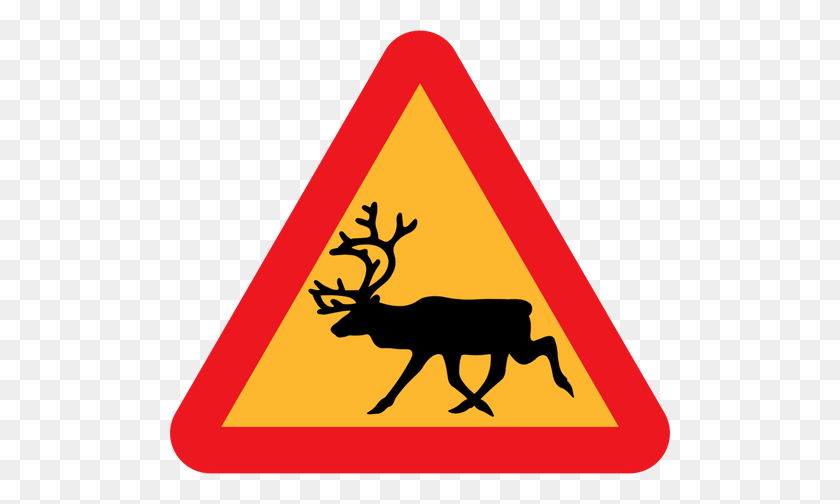500x444 Wild Animal Traffic Sign Vector Clip Art - Blank Road Sign Clipart