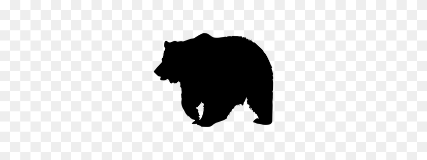 256x256 Wild Boar Animal Cartoon - Bear Silhouette PNG